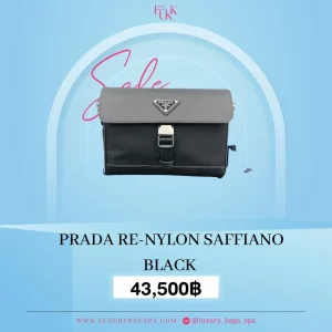 ร้านขายกระเป๋าแบรนด์เนมมือสอง กระเป๋าแบรนด์เนมมือสอง กระเป๋า Prada Re-Nylon Saffiano Black มือสอง