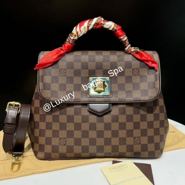 ร้านขายกระเป๋าแบรนด์เนมมือสอง กระเป๋าแบรนด์เนมมือสอง Louis Vuitton Bergamo Damier MM มือสอง