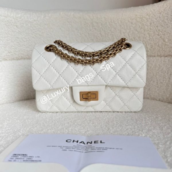 ร้านขายกระเป๋าแบรนด์เนมมือสอง กระเป๋าแบรนด์เนมมือสอง กระเป๋า Chanel Reissue Mini GHW microchip มือสอง