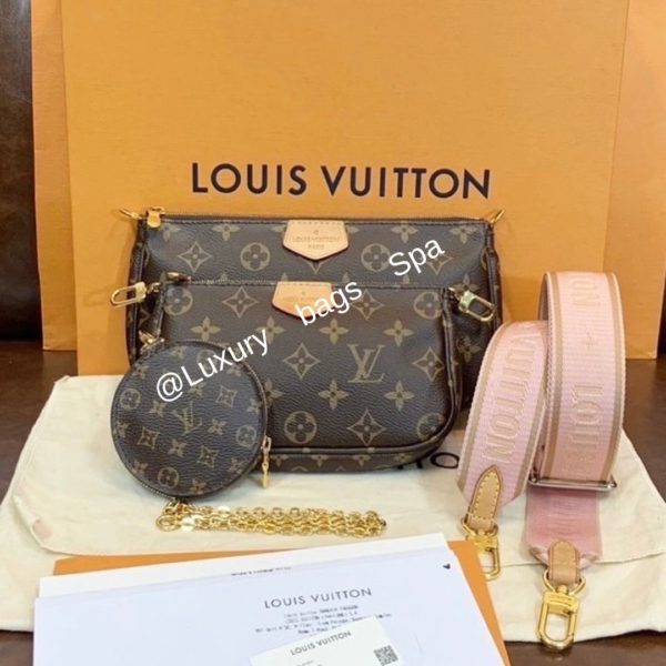 ร้านขายกระเป๋าแบรนด์เนมมือสอง กระเป๋าแบรนด์เนมมือสอง กระเป๋า Louis Vuitton Multi pochette มือสอง