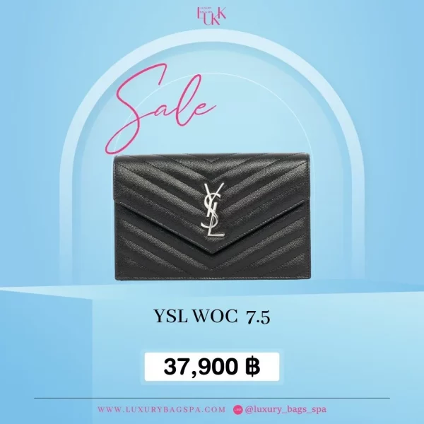 ร้านขายกระเป๋าแบรนด์เนมมือสอง กระเป๋าแบรนด์เนมมือสอง กระเป๋า Ysl woc 7.5 มือสอง